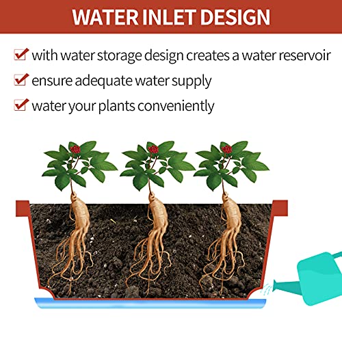 Rectangular Flower Pots Set for Indoor Outdoor Garden