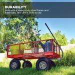 800 Pound Capacity Heavy Duty Steel Mesh Utility Cart
