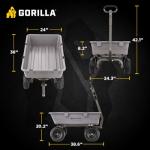 Gorilla Carts Heavy Duty Poly Garden Wheelbarrow Cart