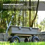 Gorilla Carts Heavy Duty Poly Garden Wheelbarrow Cart