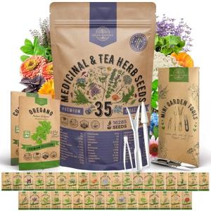 Deluxe Herb Seed Variety Pack for Indoor & Outdoor Gardening