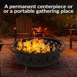 Sunnydaze 91.4cm Black Crossweave Patio Fire Pit