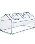 Mini Cloche Greenhouse with Elevated Bottom, Waterproof UV-Resistant