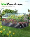 Mini Cloche Greenhouse with Elevated Bottom, Waterproof UV-Resistant