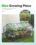 Mini Cloche Greenhouse with Elevated Bottom, Waterproof UV-Resistant