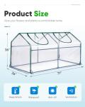Mini Cloche Greenhouse with Elevated Bottom, Waterproof UV-Resistant