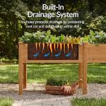 Elevated Wooden Raised Garden Bed Planter Box