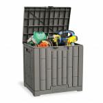 31 Gallon Waterproof Outdoor Storage Box - Grey