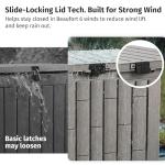 31 Gallon Waterproof Outdoor Storage Box - Grey