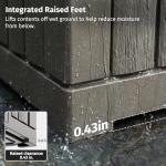 31 Gallon Waterproof Outdoor Storage Box - Grey