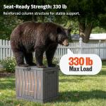 31 Gallon Waterproof Outdoor Storage Box - Grey