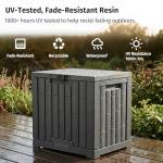 31 Gallon Waterproof Outdoor Storage Box - Grey