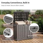 31 Gallon Waterproof Outdoor Storage Box - Grey
