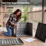 31 Gallon Waterproof Outdoor Storage Box - Grey