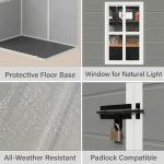 Gizoon 5x3 FT Grey Resin Outdoor Storage Shed