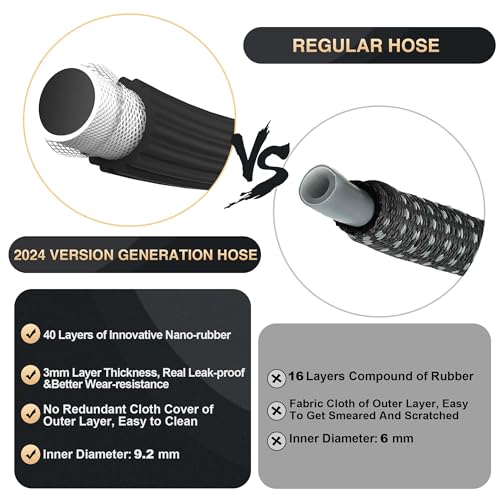 100ft Expandable Garden Hose with Leak-Proof Nano Rubber