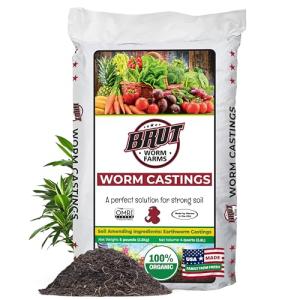 Brut Organic Worm Castings 5 LB Natural Fertilizer