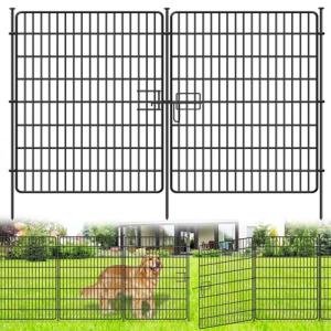 15 Panel No Dig Fence with Gate for Dogs