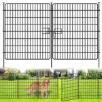 15 Panel No Dig Fence with Gate for Dogs