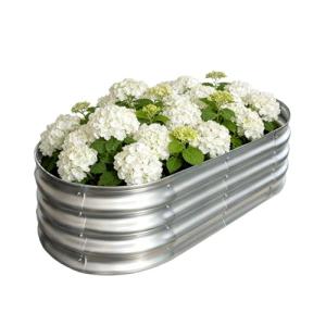 Large Galvanized Raised Garden Bed for Easy Gardening