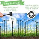 17in x10ft Decorative Metal Garden Fence, 10 Pack