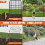 15 Panel No Dig Fence with Gate for Dogs