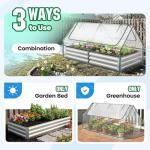 Quictent Galvanized Metal Raised Garden Bed Kit