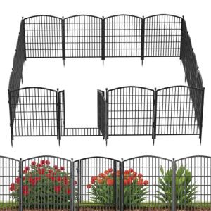 31" No Dig Decorative Garden Fence with Gate