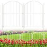 Rustproof Metal Garden Fence Panels - 10 Pack