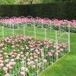 Rustproof Metal Garden Fence Panels - 10 Pack