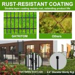 31" No Dig Decorative Garden Fence with Gate