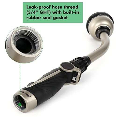 Metal Garden Hose Wand with 10 Spray Patterns