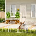 Rustproof Metal Garden Fence Panels - 10 Pack