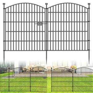 Decorative Garden Fence Panels with Gate - 32in Height