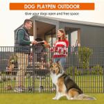 15 Panel No Dig Fence with Gate for Dogs