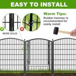 31" No Dig Decorative Garden Fence with Gate