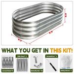 Large Galvanized Raised Garden Bed for Easy Gardening