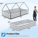 Quictent Galvanized Metal Raised Garden Bed Kit