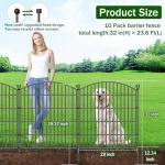 Decorative Garden Fence Panels with Gate - 32in Height