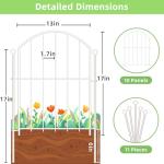 Rustproof Metal Garden Fence Panels - 10 Pack