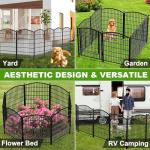 31" No Dig Decorative Garden Fence with Gate