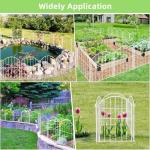 Rustproof Metal Garden Fence Panels - 10 Pack