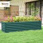 Outsunny 8ft Galvanized Raised Garden Bed Kit