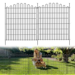 Metal Decorative No-Dig Garden Fence, 5 Pack