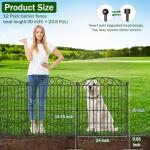 12 Panel Garden Fence - 30in High Metal Barrier