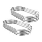 Galvanized Metal Raised Garden Bed Kit - 2 Pcs