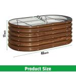 SnugNiture 3-Piece Oval Metal Raised Garden Bed