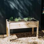 Wooden Raised Garden Bed with Liner - 48"x24"x30