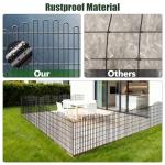 Metal Decorative No-Dig Garden Fence, 5 Pack