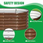 SnugNiture 3-Piece Oval Metal Raised Garden Bed